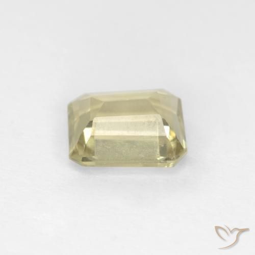 Diásporo com mudança de cor amarelo bege Natural 0.94ct, Corte Octógono / Esmeralda, VS