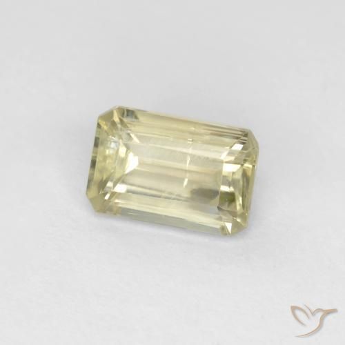 Diásporo com mudança de cor Amarelo Muito Pálido Natural 0.78ct, Corte Octógono / Esmeralda, VS