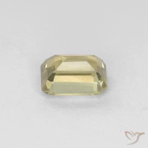 Diásporo com mudança de cor Amarelo Muito Pálido Natural 0.80ct, Corte Octógono / Esmeralda, VS