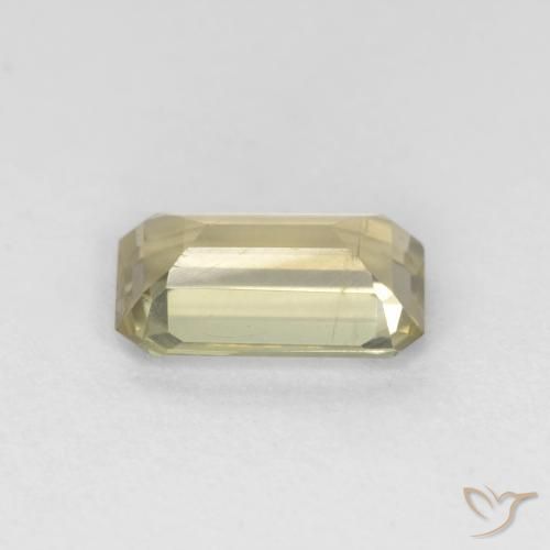 Diásporo com mudança de cor Amarelo Muito Pálido Natural 0.90ct, Corte Octógono / Esmeralda, VS