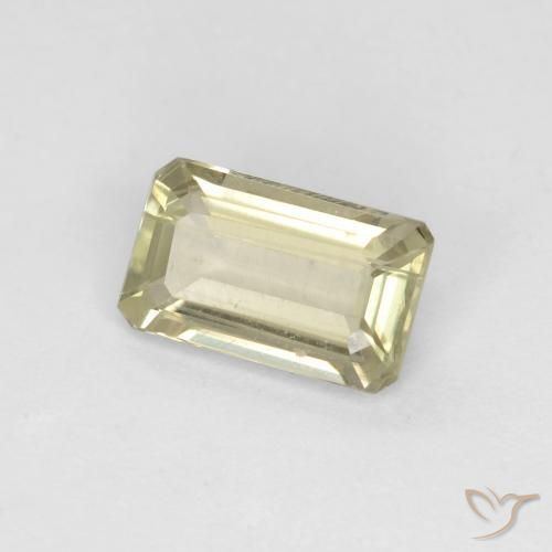 Diásporo com mudança de cor Amarelo Muito Pálido Natural 0.83ct, Corte Octógono / Esmeralda, VS