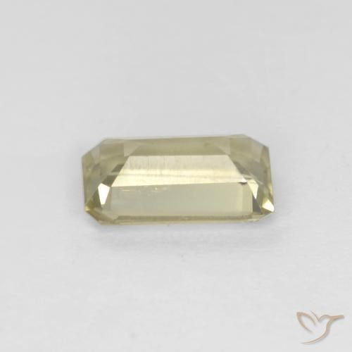 Diásporo com mudança de cor Amarelo Muito Pálido Natural 0.83ct, Corte Octógono / Esmeralda, VS