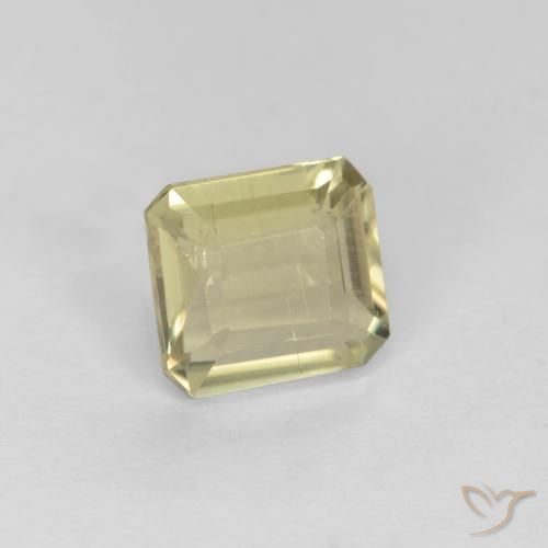 Diásporo com mudança de cor Amarelo Muito Pálido Natural 0.73ct, Corte Octógono / Esmeralda, VS