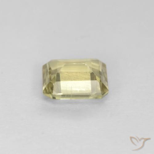 Diásporo com mudança de cor Amarelo Muito Pálido Natural 0.73ct, Corte Octógono / Esmeralda, VS