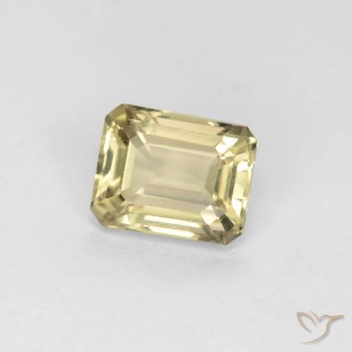 Diásporo com mudança de cor Amarelo muito claro Natural 0.83ct, Corte Octógono / Esmeralda, VS