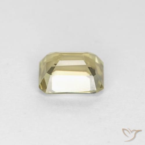 Diásporo com mudança de cor Amarelo muito claro Natural 0.83ct, Corte Octógono / Esmeralda, VS