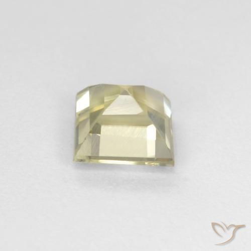 Diásporo com mudança de cor amarelo bege Natural 0.89ct, Quadrado, VS