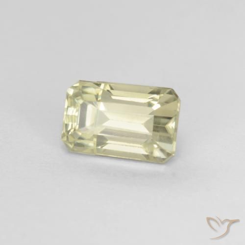 Diásporo com mudança de cor Amarelo muito claro Natural 0.93ct, Corte Octógono / Esmeralda, VVS-VS
