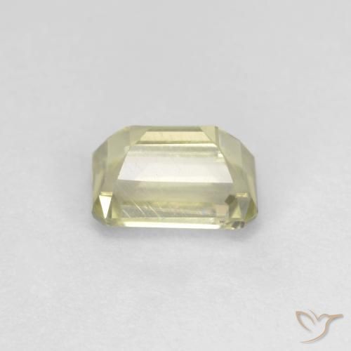 Diásporo com mudança de cor Amarelo muito claro Natural 0.93ct, Corte Octógono / Esmeralda, VVS-VS