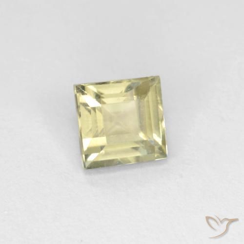 Diásporo com mudança de cor Amarelo muito claro Natural 0.63ct, Quadrado, VS