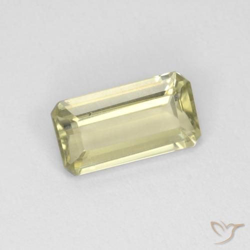 Diásporo com mudança de cor Amarelo claro Natural 0.81ct, Corte Octógono / Esmeralda, VVS-VS