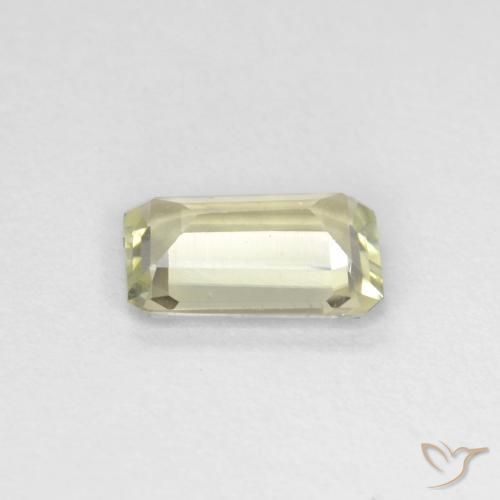Diásporo com mudança de cor Amarelo claro Natural 0.68ct, Corte Octógono / Esmeralda, VVS-VS