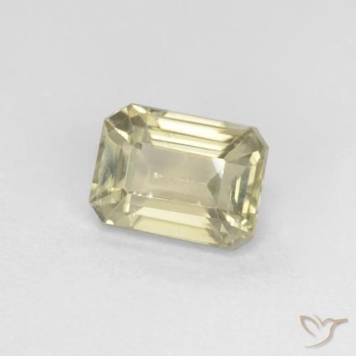 Diásporo com mudança de cor Amarelo claro Natural 0.97ct, Corte Octógono / Esmeralda, VS