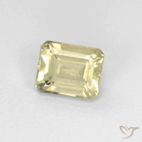 Diásporo com mudança de cor Amarelo claro Natural 0.94ct, Corte Octógono / Esmeralda, VS