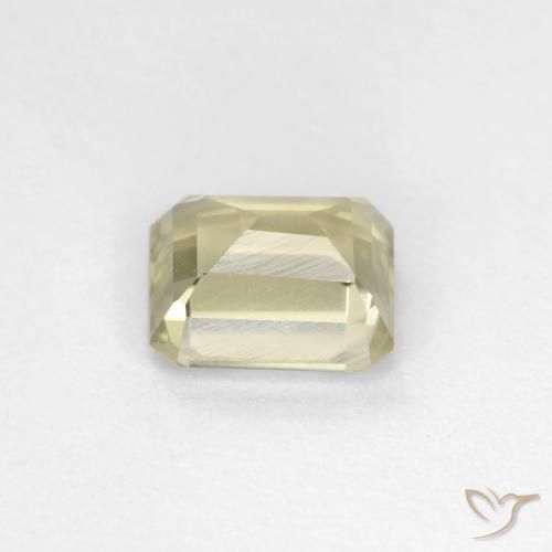 Diásporo com mudança de cor Amarelo Muito Pálido Natural 0.94ct, Corte Octógono / Esmeralda, VS