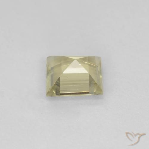 Diásporo com mudança de cor Amarelo muito claro Natural 0.62ct, Quadrado, VS