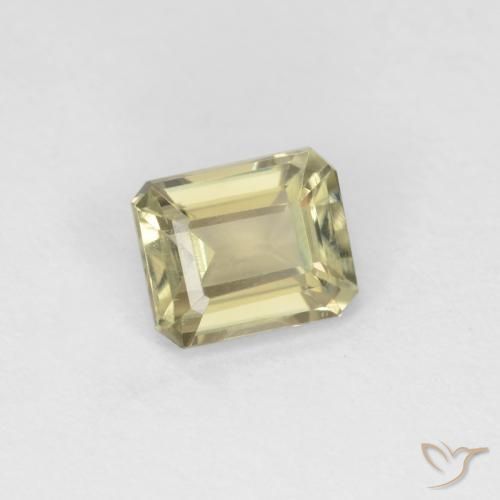Diásporo com mudança de cor Amarelo muito claro Natural 0.72ct, Corte Octógono / Esmeralda, VS
