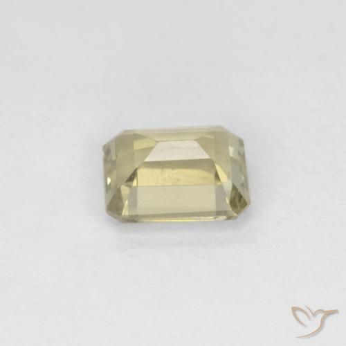 Diásporo com mudança de cor Amarelo muito claro Natural 0.72ct, Corte Octógono / Esmeralda, VS