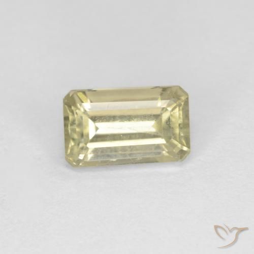 Diásporo com mudança de cor Amarelo muito claro Natural 0.73ct, Corte Octógono / Esmeralda, VS-SI