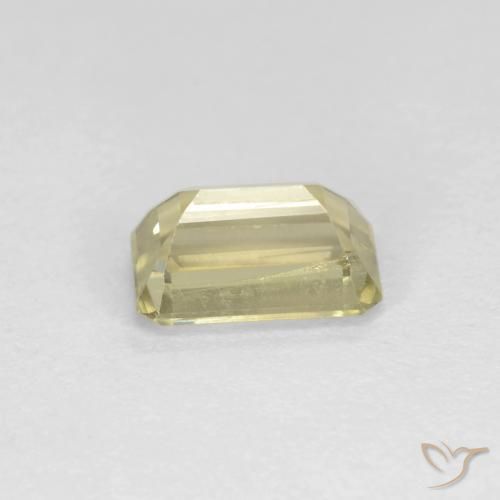 Diásporo com mudança de cor Amarelo muito claro Natural 0.73ct, Corte Octógono / Esmeralda, VS-SI