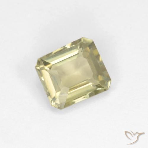 Diásporo com mudança de cor Amarelo muito claro Natural 0.83ct, Corte Octógono / Esmeralda, VS