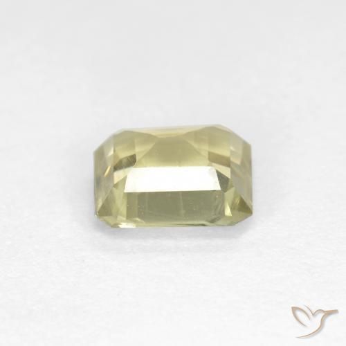 Diásporo com mudança de cor Amarelo muito claro Natural 0.83ct, Corte Octógono / Esmeralda, VS