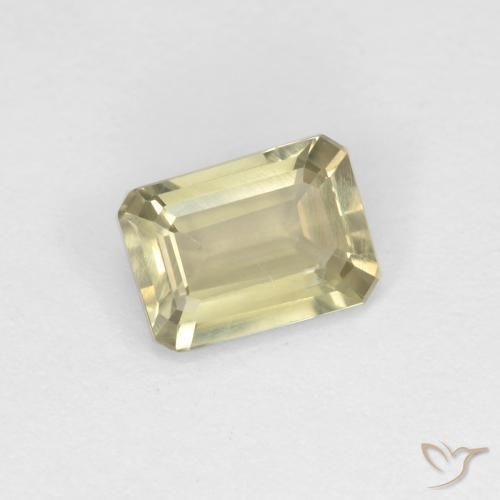 Diásporo com mudança de cor Amarelo muito claro Natural 0.71ct, Corte Octógono / Esmeralda, VS