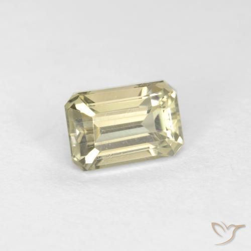 Diásporo com mudança de cor Amarelo Muito Pálido Natural 0.74ct, Corte Octógono / Esmeralda, VS