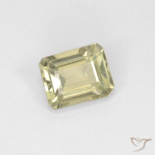 Diásporo com mudança de cor Amarelo muito claro Natural 0.77ct, Corte Octógono / Esmeralda, VS
