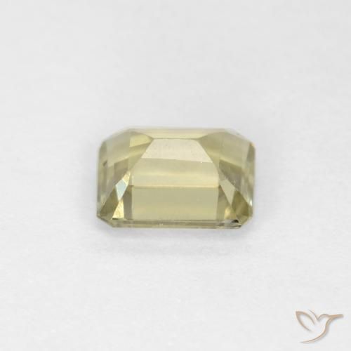 Diásporo com mudança de cor Amarelo muito claro Natural 0.77ct, Corte Octógono / Esmeralda, VS