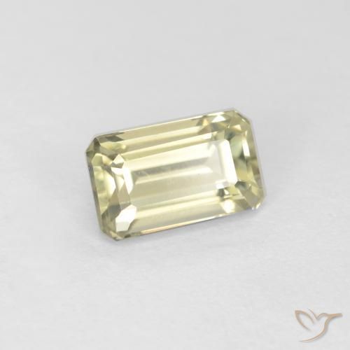 Diásporo com mudança de cor Amarelo claro Natural 0.76ct, Corte Octógono / Esmeralda, VS