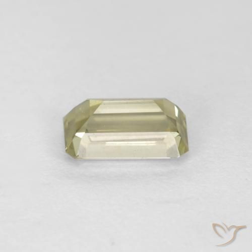 Diásporo com mudança de cor Amarelo claro Natural 0.76ct, Corte Octógono / Esmeralda, VS