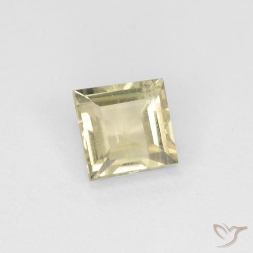 Diásporo com mudança de cor Amarelo Muito Pálido Natural 0.65ct, Quadrado, VS