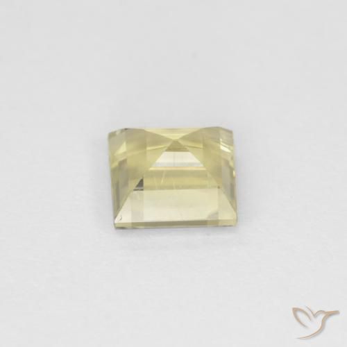 Diásporo com mudança de cor Amarelo Muito Pálido Natural 0.65ct, Quadrado, VS