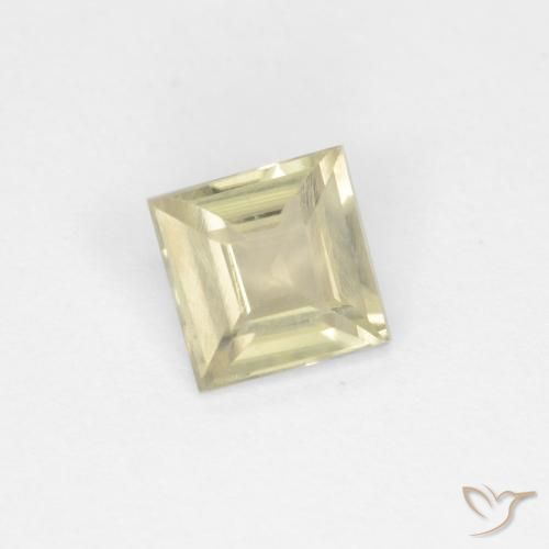 Diásporo com mudança de cor Amarelo claro Natural 0.59ct, Quadrado, VS