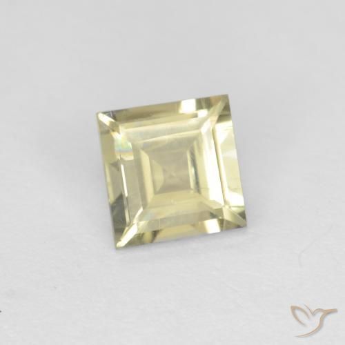 Diasporo de mudança de cor amarelo natural 0,70ct, quadrado, VS