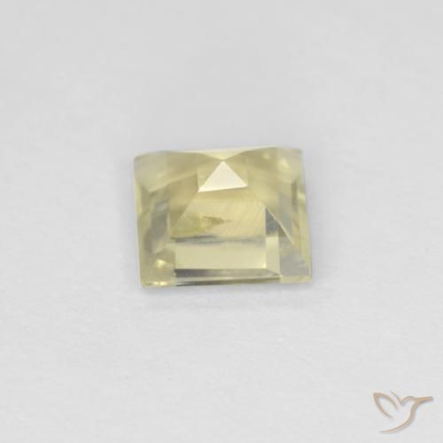 Diasporo de mudança de cor amarelo natural 0,70ct, quadrado, VS