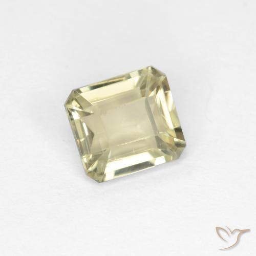 Diásporo com mudança de cor Amarelo muito claro Natural 0.80ct, Corte Octógono / Esmeralda, VS