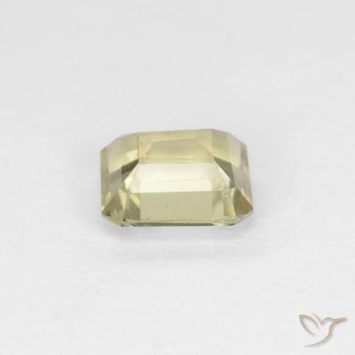 Diásporo com mudança de cor Amarelo muito claro Natural 0.80ct, Corte Octógono / Esmeralda, VS