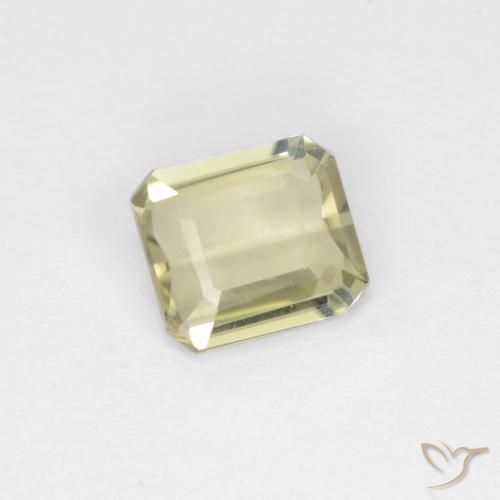 Diásporo com mudança de cor Amarelo claro Natural 0.70ct, Corte Octógono / Esmeralda, VS