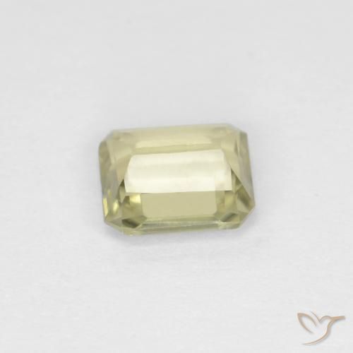 Diásporo com mudança de cor Amarelo claro Natural 0.70ct, Corte Octógono / Esmeralda, VS