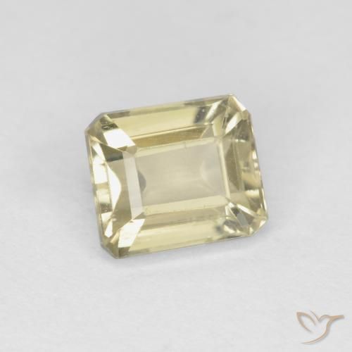 Diásporo com mudança de cor Luz amarela Natural 1.18ct, Corte Octógono / Esmeralda, VS