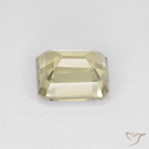 Diásporo com mudança de cor Luz amarela Natural 1.18ct, Corte Octógono / Esmeralda, VS