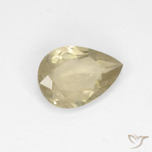 Diásporo com mudança de cor Luz amarela Natural 1.34ct, Formato de pêra, VS