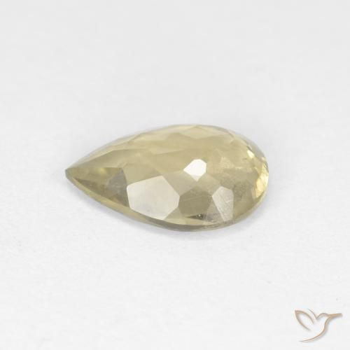 Diásporo com mudança de cor Luz amarela Natural 1.34ct, Formato de pêra, VS