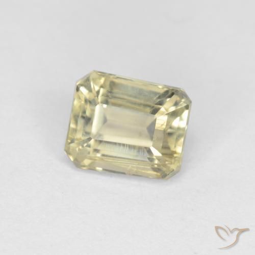 Diásporo com mudança de cor Luz amarela Natural 1.08ct, Corte Octógono / Esmeralda, VS
