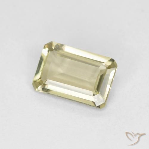 Diásporo com mudança de cor amarelo médio Natural 0.58ct, Corte Octógono / Esmeralda, VS