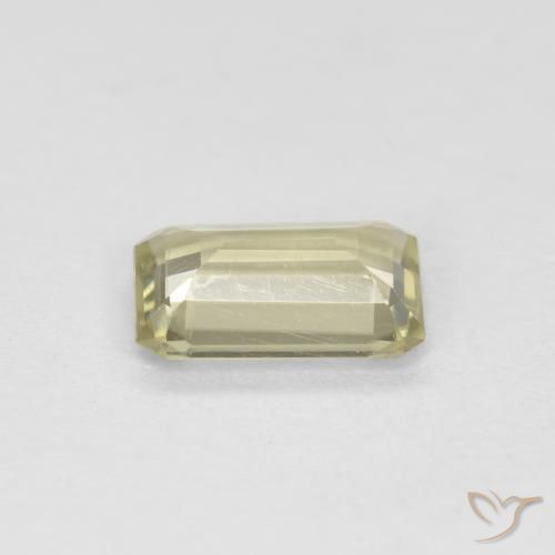 Diásporo com mudança de cor amarelo médio Natural 0.58ct, Corte Octógono / Esmeralda, VS