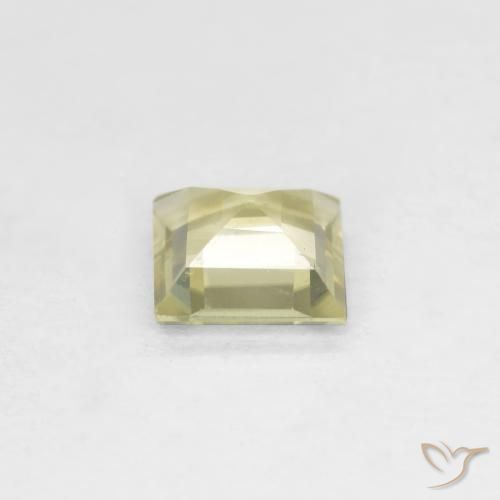 Diásporo com mudança de cor Amarelo Muito Pálido Natural 0.48ct, Quadrado, VS