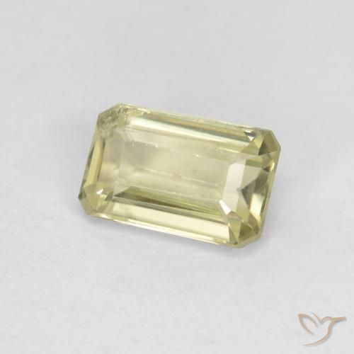 Diásporo com mudança de cor Luz amarela Natural 0.77ct, Corte Octógono / Esmeralda, VS